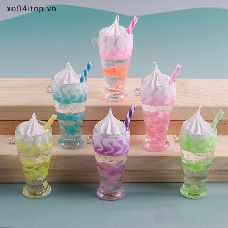 Xoitop Đồ trang trí Lọ Kem Dạ Quang Mini Bằng Nhựa Resin Trang Trí Tiểu Cảnh