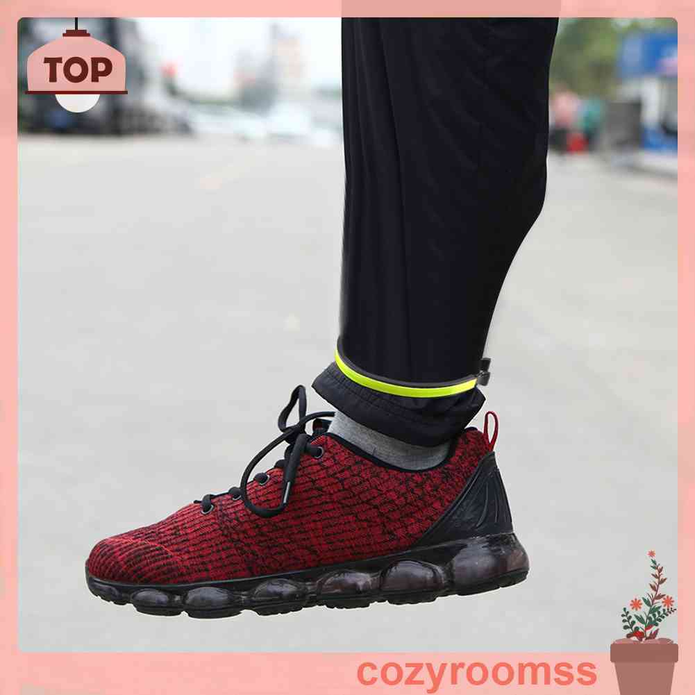 2 Dây Đai Phản Quang Đeo Mắt Cá Chân Có Thể Điều Chỉnh Cho Đạp Xe Ban Đêm