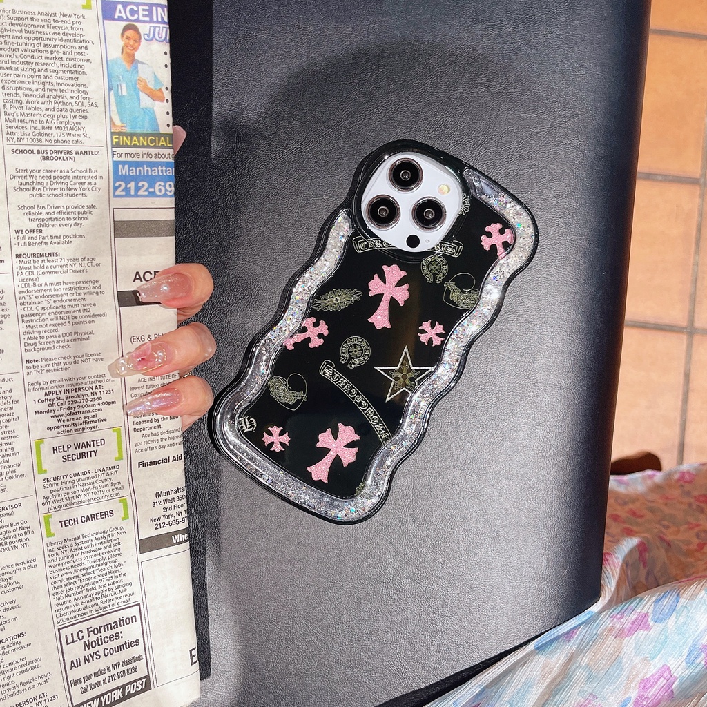 Ốp Điện Thoại TPU Mềm Trong Suốt Phối Kim Tuyến Nước Thời Trang Cho iPhone 12 13 14 Pro Max