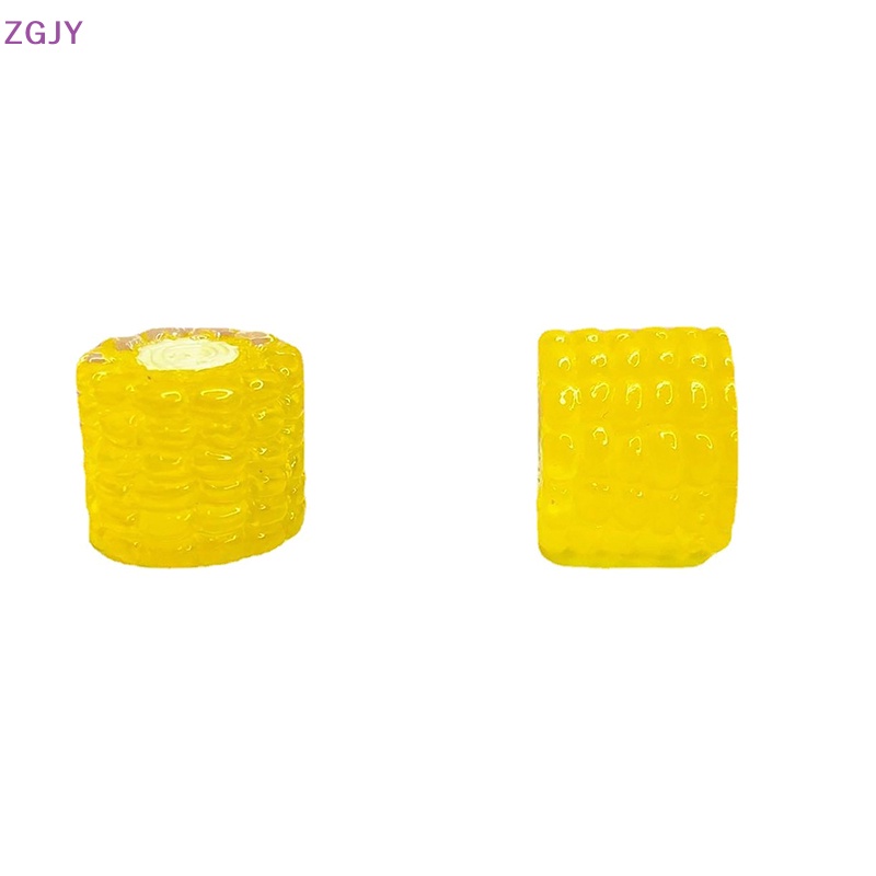 Zgjy Set 5 Phụ Kiện Trang Sức Điện Thoại Dạ Quang Hình Quả Bắp Ba Chiều DIY Mới