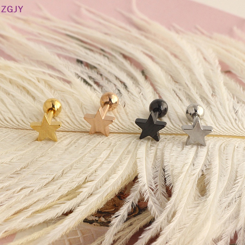 1 Đôi Khuyên Tai Hình Ngôi Sao Dạng Xoắn Ốc Dành Cho Nữ Mới