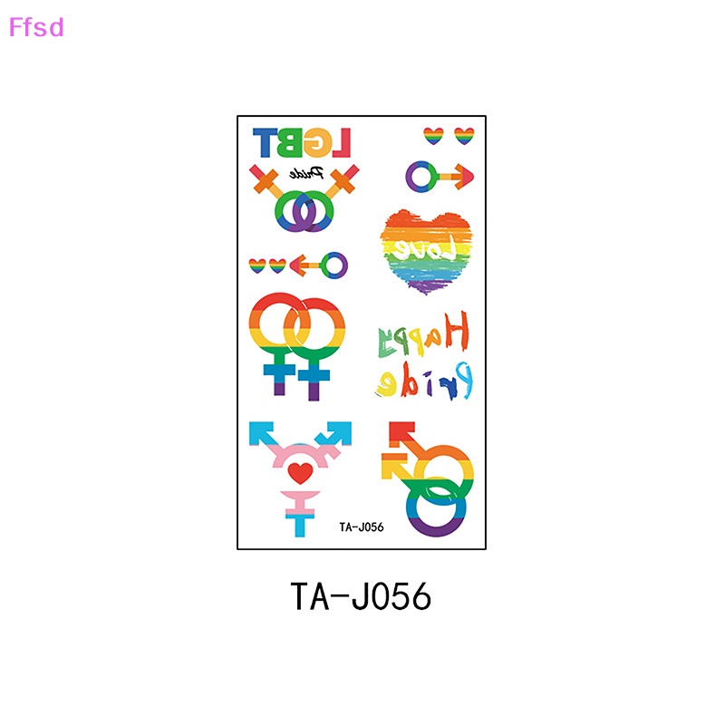 {Ffsd} Hình Xăm Dán Tạm Thời Chống Thấm Nước Có Thể Tháo Rời Ánh Sáng LGBT