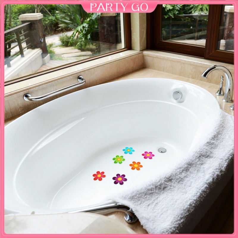 Bộ 10 Miếng Dán Chống Trượt Hình Bông Hoa Nhiều Màu Sắc Trang Trí Nhà Tắm