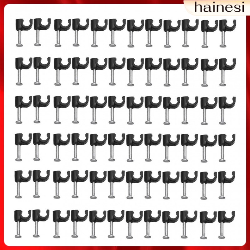 Set 100 Kẹp Cố Định Dây Cáp Đồng Trục Màu Trắng