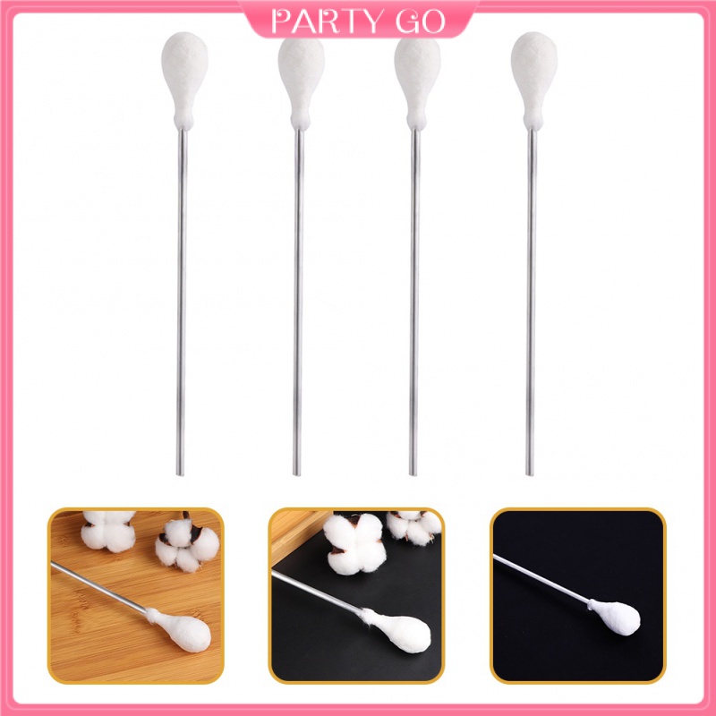 Set 4 Tăm Bông Cotton Chuyên Dụng Cho Salon Làm Tóc