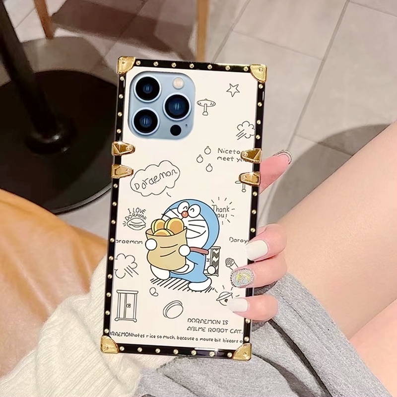 Hàng Mới Về Ốp Điện Thoại Hình Vuông Họa Tiết Hoạt Hình Cho iPhone XSmax XR XS / IX 7Plus / 8P 6SPlus / 6P 7 / 8 / SE 2020 6 / 6S 13mini 12mini