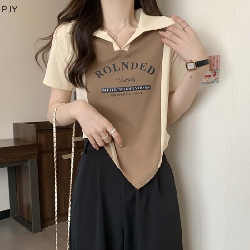 Áo Thun Crop Top Tay Ngắn Dáng Ôm Thời Trang Mùa Hè Xinh Xắn Cho Nữ