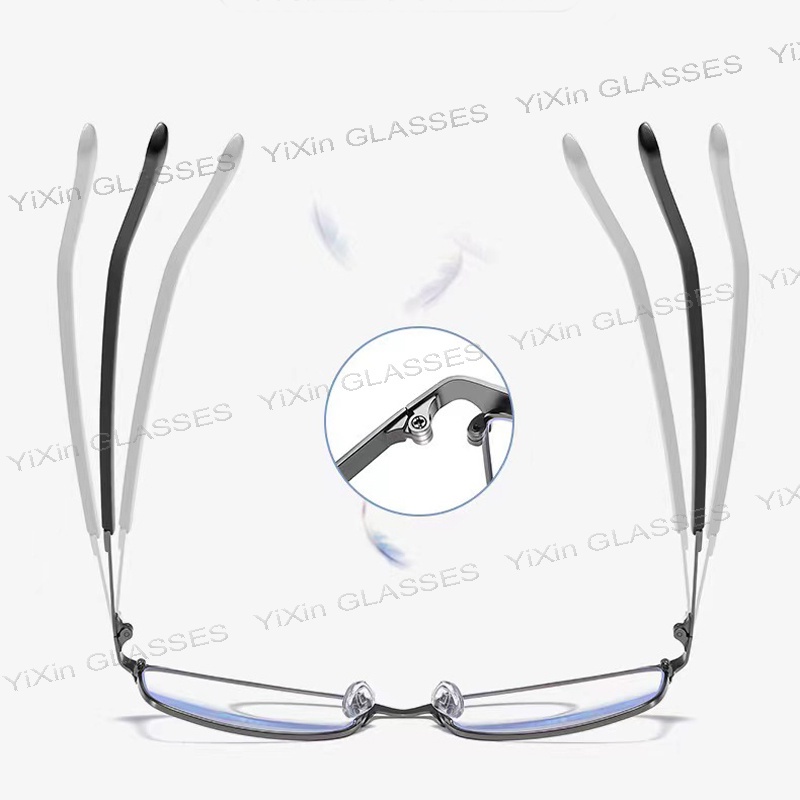 Kính Mát 2 Trong 1 Gọng Kim Loại Chống Bức Xạ Ánh Sáng Xanh Chất Lượng Cao Cho Nam