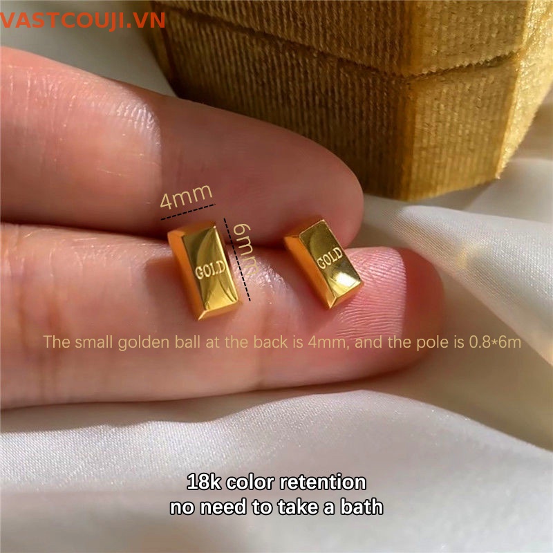 1 Đôi Khuyên Tai Dạng Xoắn Ốc Màu Vàng Kim Trang Sức Làm Quà Tặng Cho Nữ Vasụn Tai