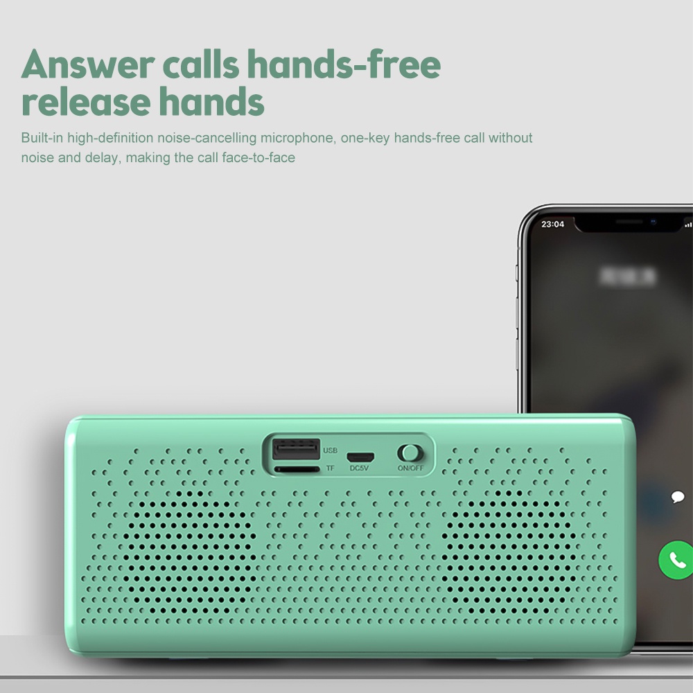 Loa Bluetooth Không Dây Âm Thanh Siêu Trầm 3D Hỗ Trợ Thẻ TF / Đài FM Và Phụ Kiện Đen