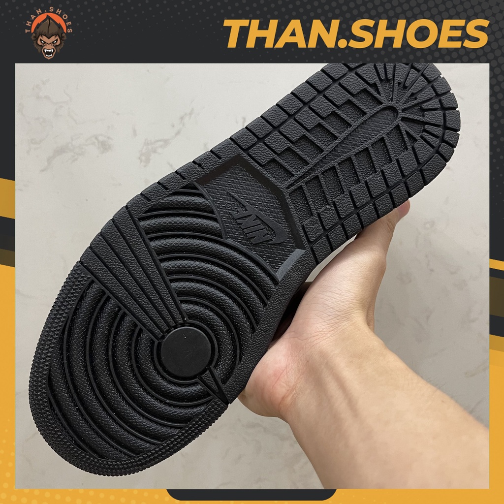Giày JD1 Mid Black Smoke Grey, JD1 Cao Đen Xám - Than.Shoes