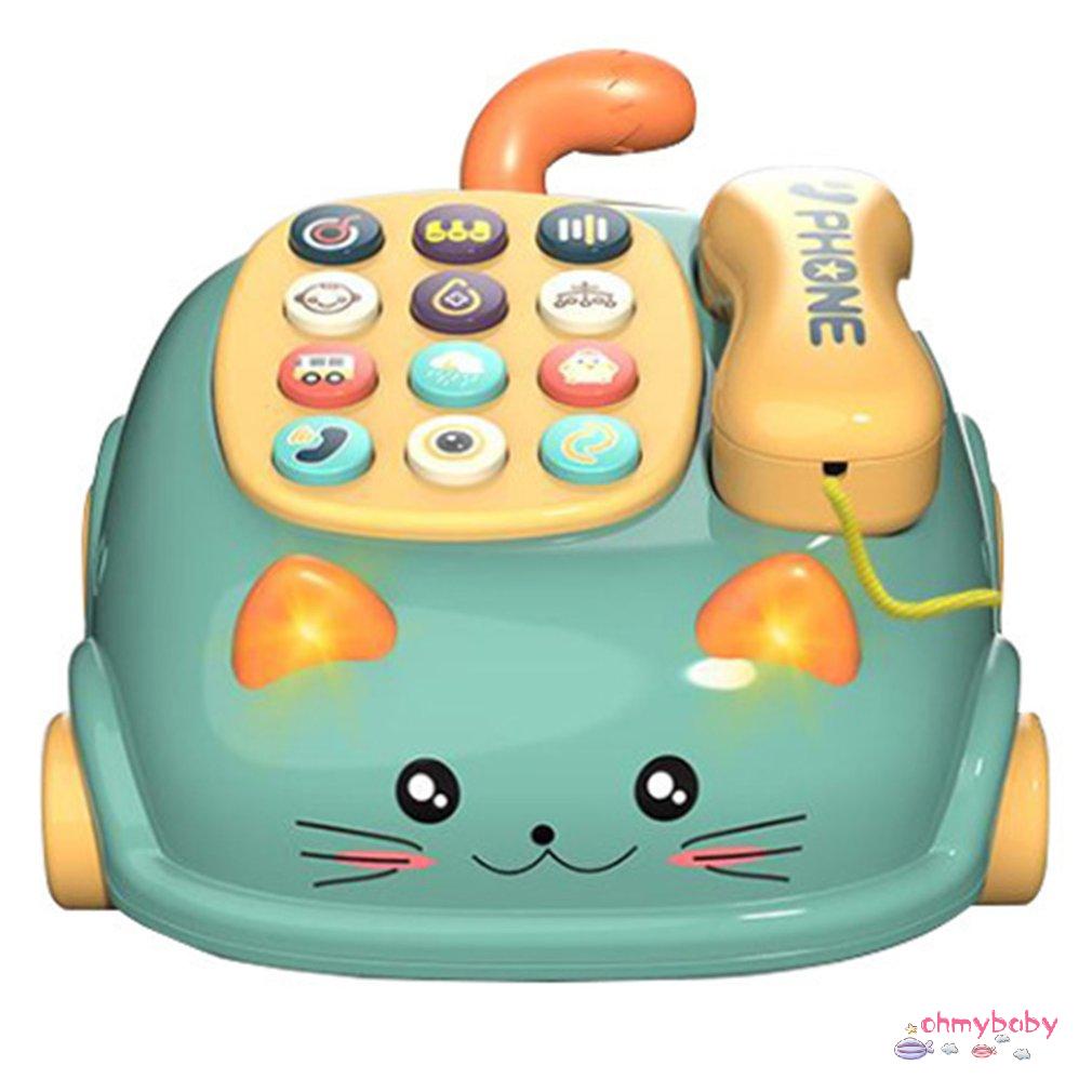 [OMB] Trẻ Em Montessori Điện Thoại Đồ Chơi Giáo Dục Sớm Âm Nhạc Truyện Máy Sơ Sinh Mô Phỏng Quà Tặng [Z/10]