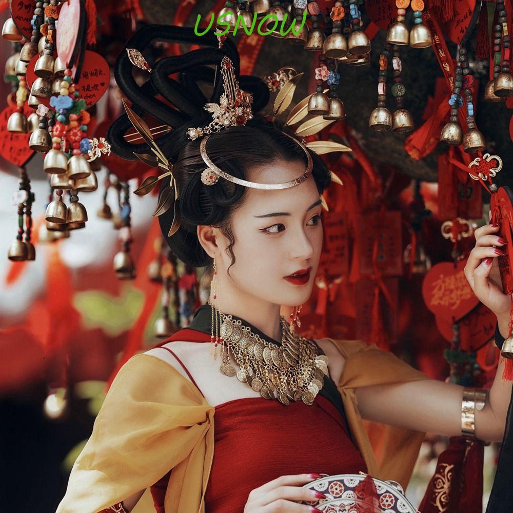 Trâm Cài Tóc Chữ U Họa Tiết Hoa Phong Cách Hanfu Cổ Điển Thời Trang Cho Nữ