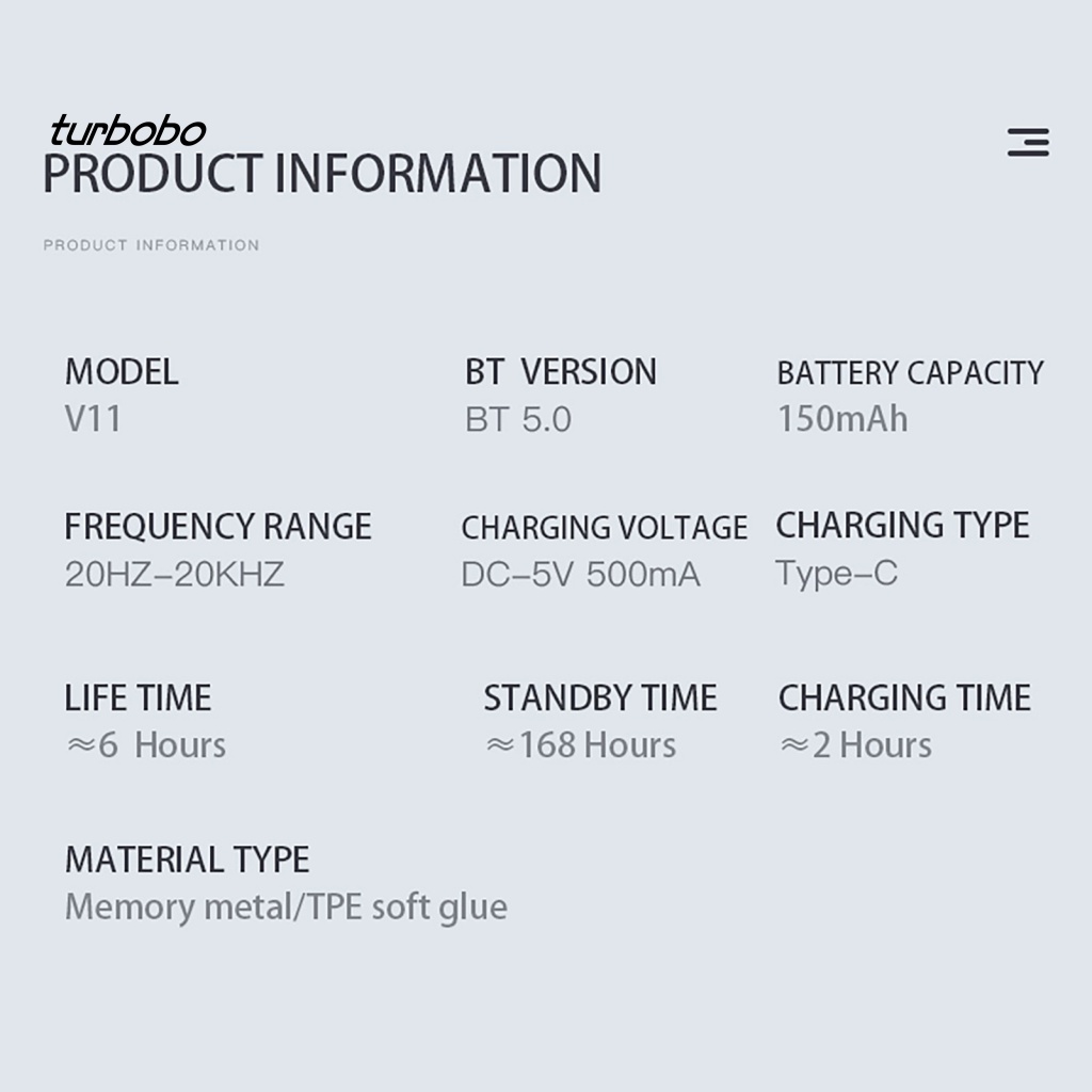 Tai Nghe Nhét Tai Bluetooth 5.0 Bobo V11 Truyền Tải Âm Thanh Trung Thực Cao Chống Thấm Nước Thoải Mái Khi Lái Xe