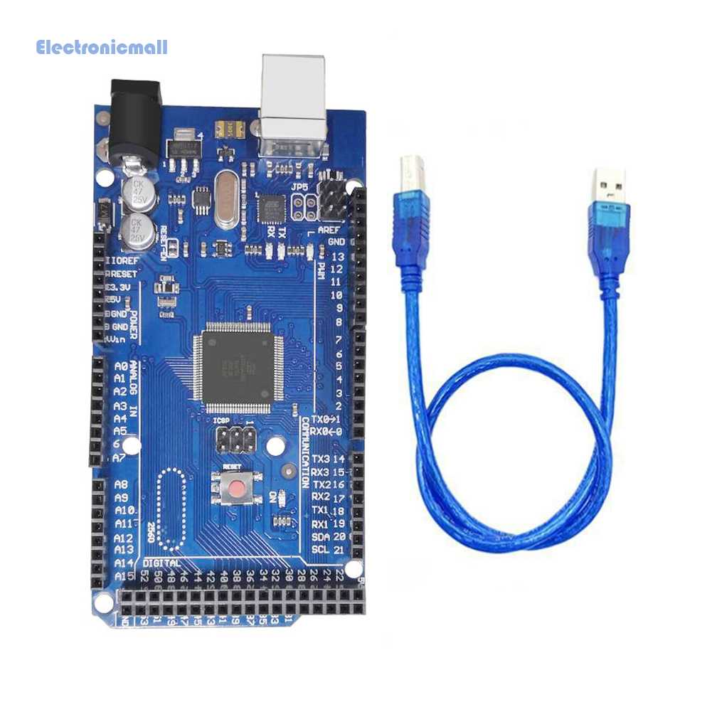Bảng Mạch Điều Khiển Chính Mega2560 R3 ElectronicMall01.vn Kèm Cáp USB