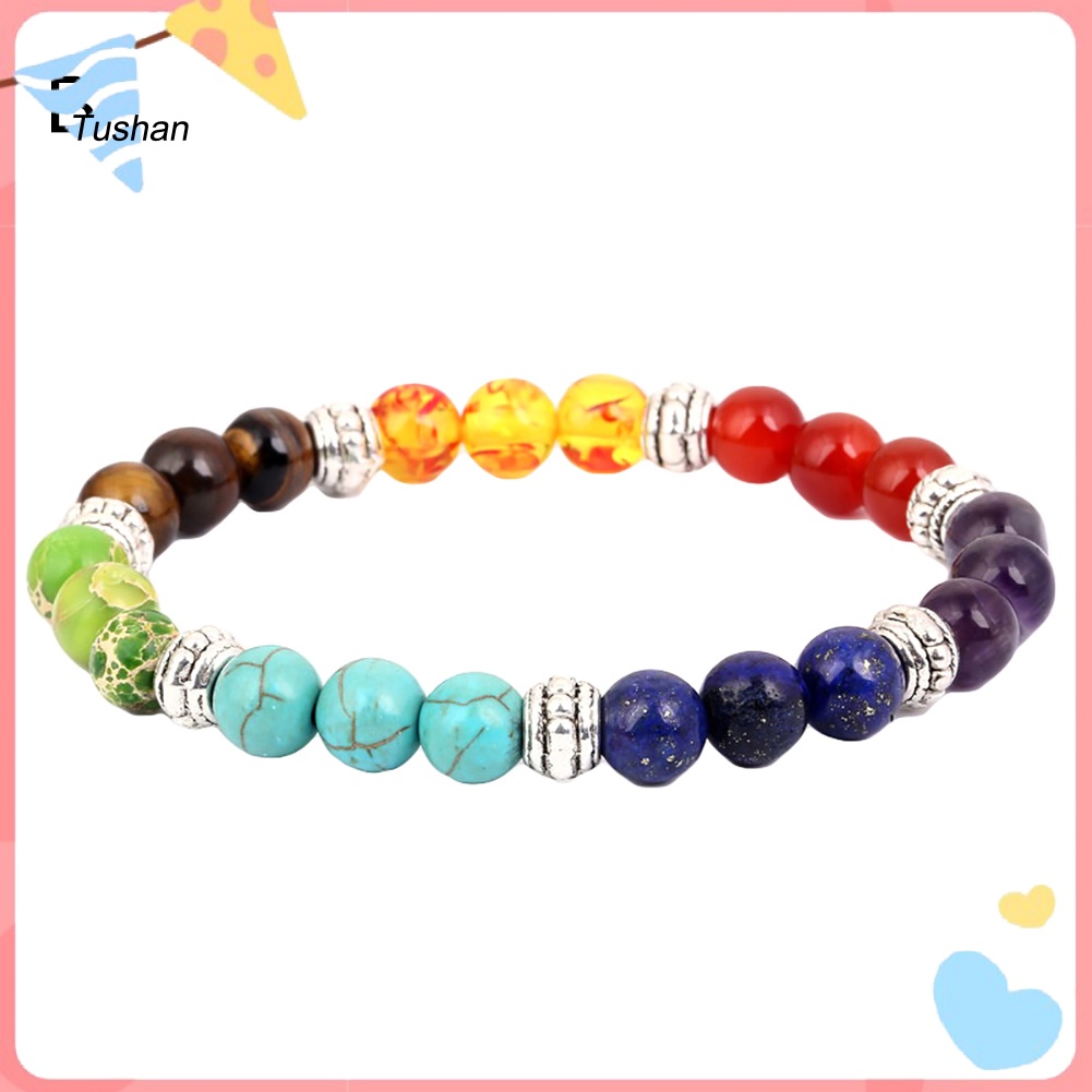 Vòng Tay Chuỗi Hạt Đá Tự Nhiên Nhiều Màu Thời Trang Cho Nam Và Nữ