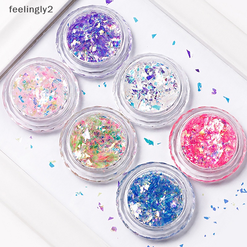 [Hàng Có Sẵn] Miếng Dán Trang Trí Móng Tay Nghệ Thuật Màng Kính Cực Quang Laser (F)