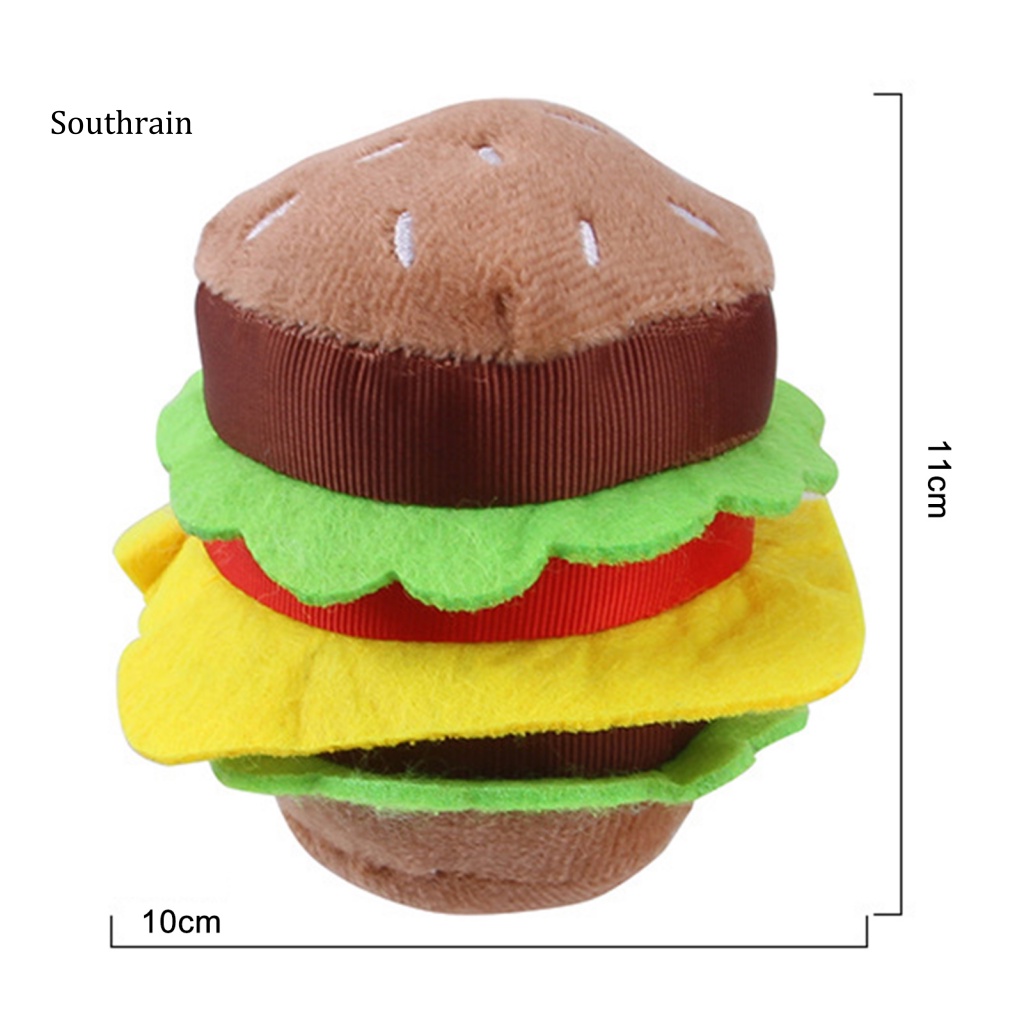Đồ Chơi Nhai Gặm Hình Hamburger Không Mùi Đa Năng Cho Cún Cưng