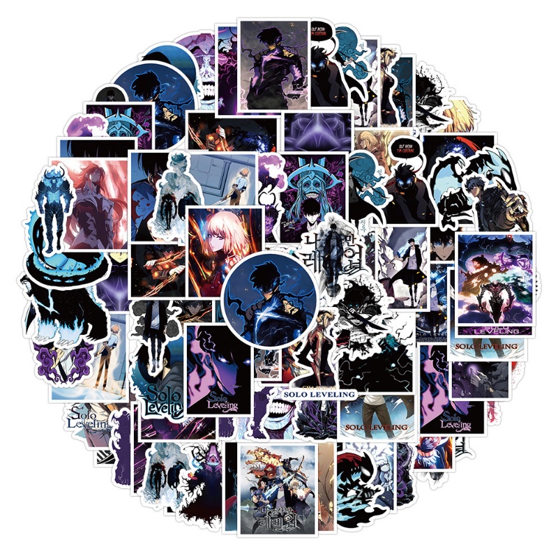 Z&M❀ Hình Dán Solo Cấp ❀ Bộ 50 Miếng Dán Chống Thấm Nước Kiểu Anime Nhật Bản Dễ Thương