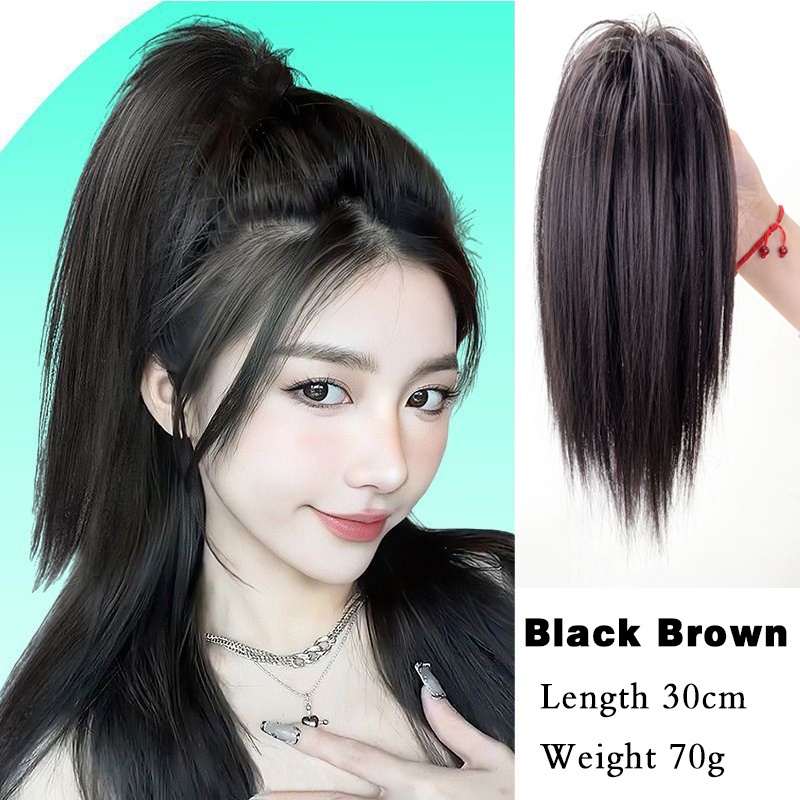 Tóc Giả Đuôi Ngựa Thẳng / Xoăn Dài Thời Trang Dành Cho Nữ Y2K