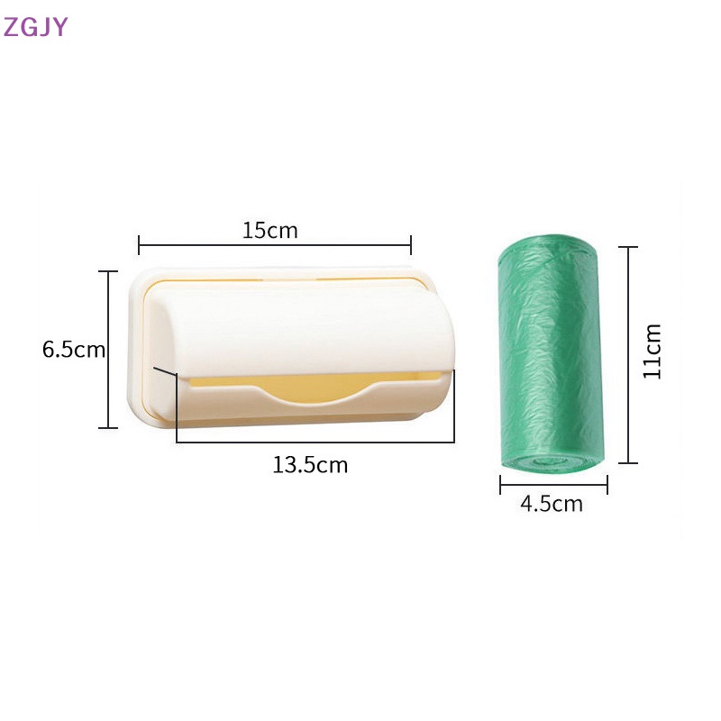 Hộp Đựng Túi Rác Gắn Tường Bằng Nhựa Màu Trơn Tiện Dụng Cho Nhà Bếp / Phòng Tắm Mới