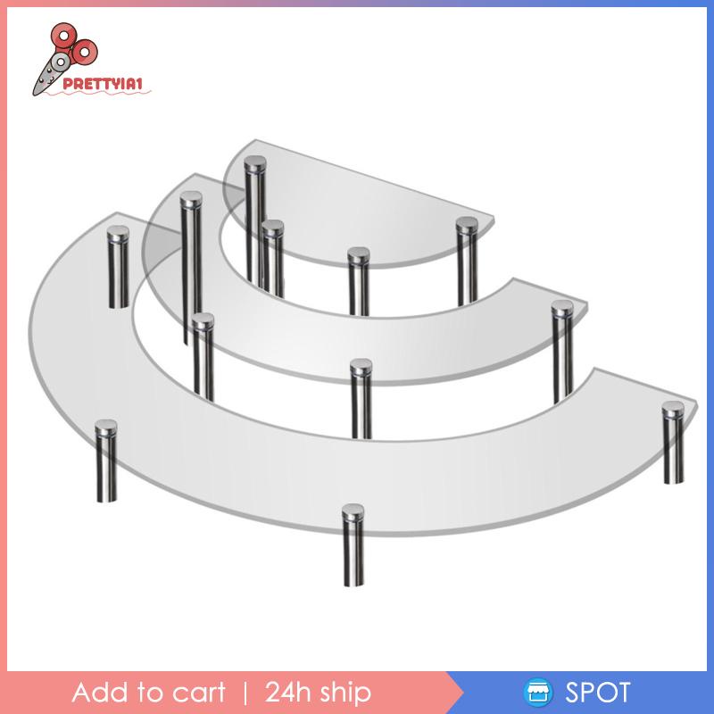 Giá Đỡ Trưng Bày Bánh Cupcake / Sơn Móng Tay Bằng Acrylic Hình Bán Nguyệt Độc Đáo Trang Trí Nhà