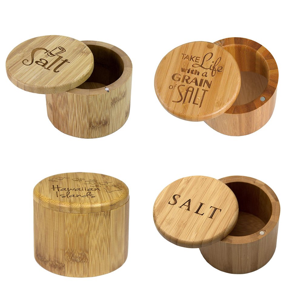 =Christmas=Kitchen Supplies Environmentally Friendly Bamboo Salt Shaker Seasoning Box