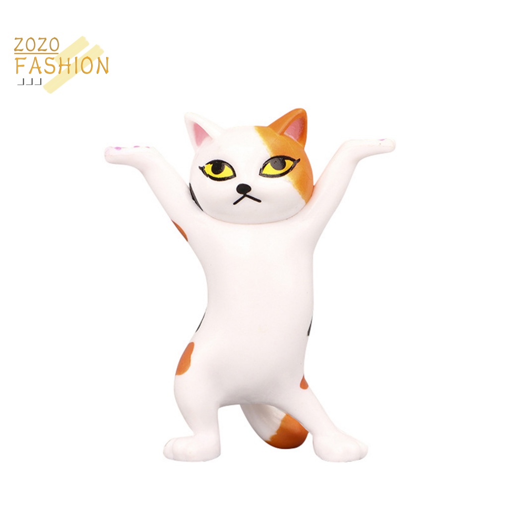 Bộ 5 Giá Đỡ Bút Bằng PVC Hình Mèo Vui Nhộn