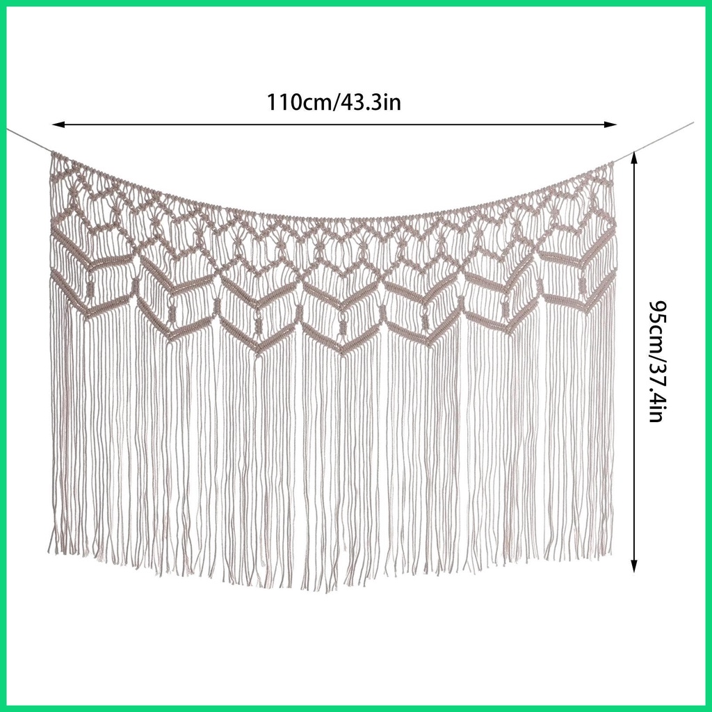 Thảm Dệt Dây Cotton Kích Thước Lớn Treo Tường Trang Trí Nhà Cửa Phong Cách Bohemian
