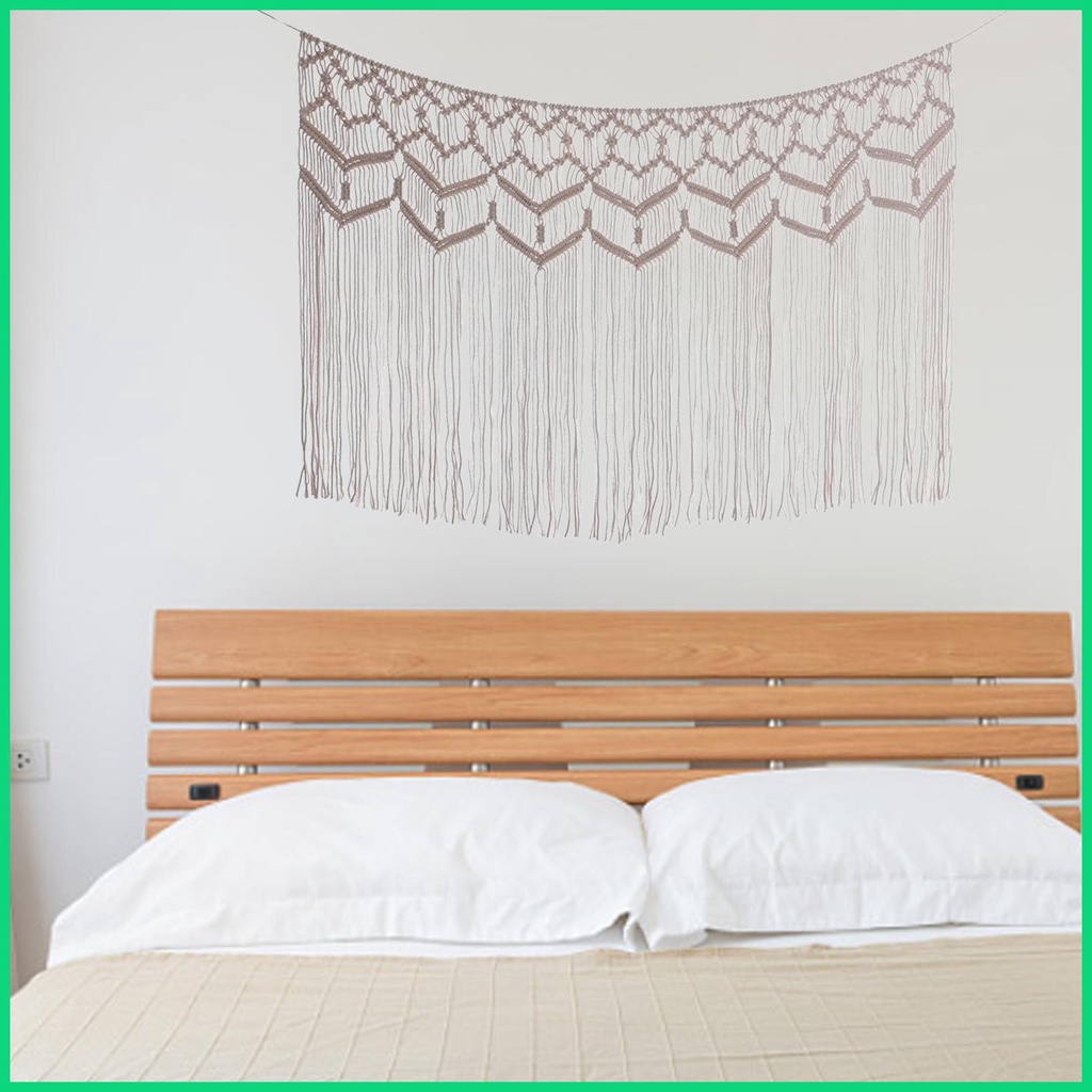Thảm Dệt Dây Cotton Kích Thước Lớn Treo Tường Trang Trí Nhà Cửa Phong Cách Bohemian