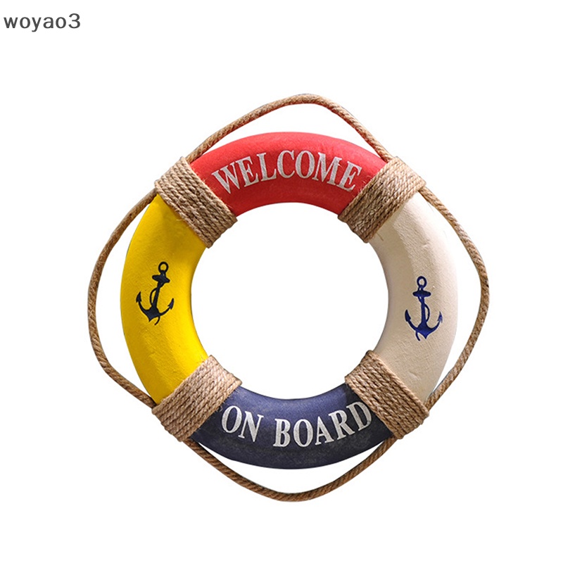 [woyao3] Phao Cứu Sinh Màu Xanh Navy Trang Trí Tường Nhà / Quán Bar / Tiệc Cưới Thủ Công