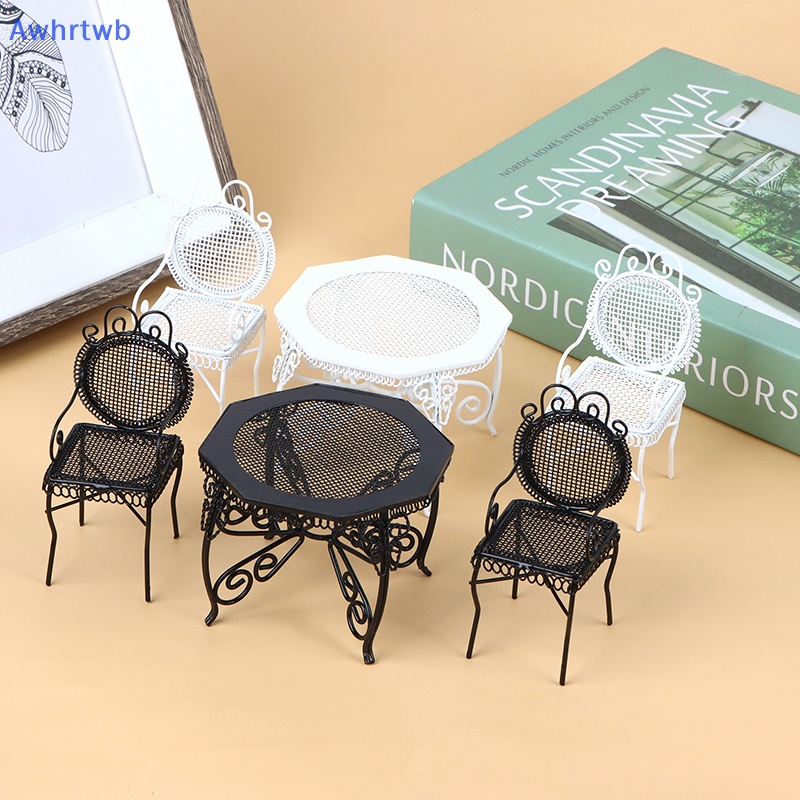 Set 5 Bàn Ăn Bằng Sắt Kiểu Châu Âu Trang Trí Nhà Búp Bê 1: 12 Mới