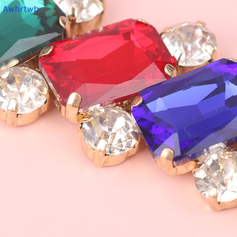 1 Cặp Đầu Nối Dây Xích Đính Đá Trang Trí Quần Áo / Bikini DIY Mới