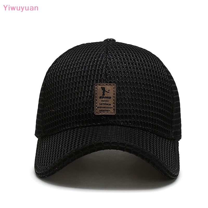 < Yiwuyuan > Mũ Lưỡi Trai Phối Lưới Màu Trơn Thoáng Khí Phong Cách Hip Hop Mới Cho Nam