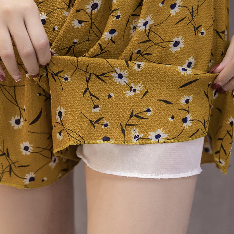 Quần Short Voan Ống Rộng In Họa Tiết Phong Cách Mới Mùa Hè Cho Nữ