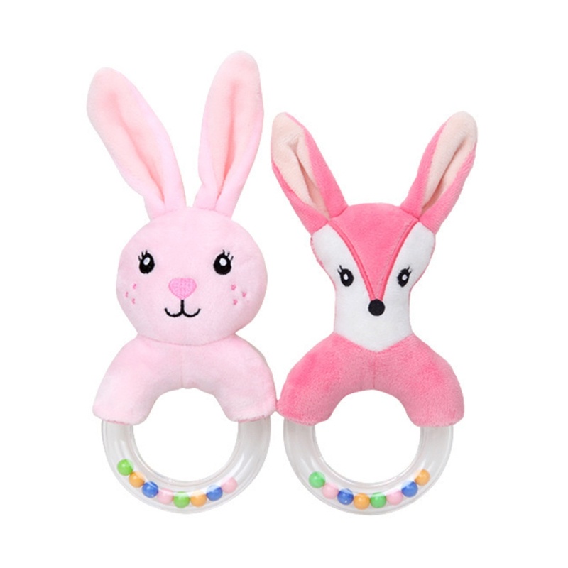 Lục Lạc Đồ Chơi Nhồi Bông Hình Động Vật Cho Bé Mọc Răng