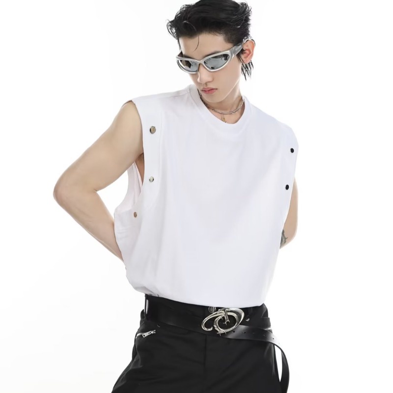 Áo Thun Sát Nách Dáng Rộng Màu Trơn Phong Cách Hàn Quốc Thời Trang Mùa Hè Cho Nam ÁO PhôNg ĐẹP Thun Cotton Nam Thun Unisex Nam