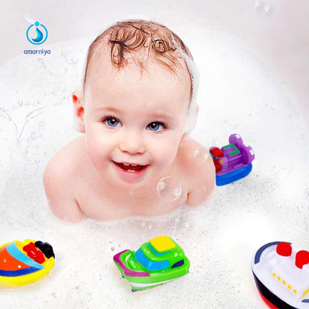 Set 6 Thuyền Nhựa PVC Mini Đồ Chơi Cho Bé