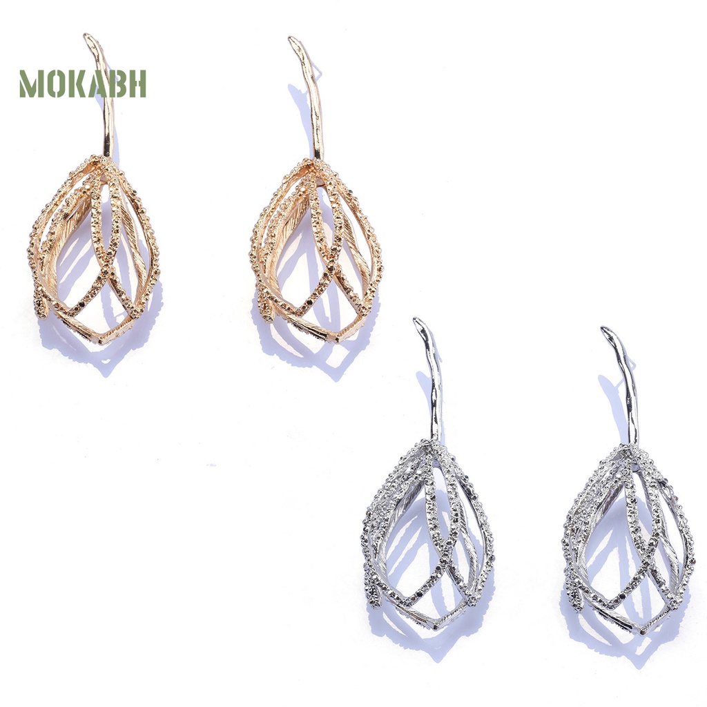 1 Đôi Bông Tai Kim Loại Hình Hoa Phong Cách Vintage Dành Cho Nữ