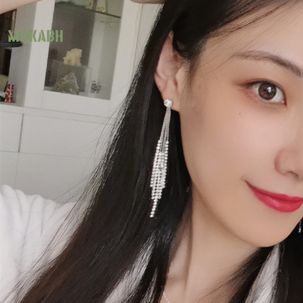 1 Đôi Bông Tai Tua Rua Dát Đá Sang Trọng