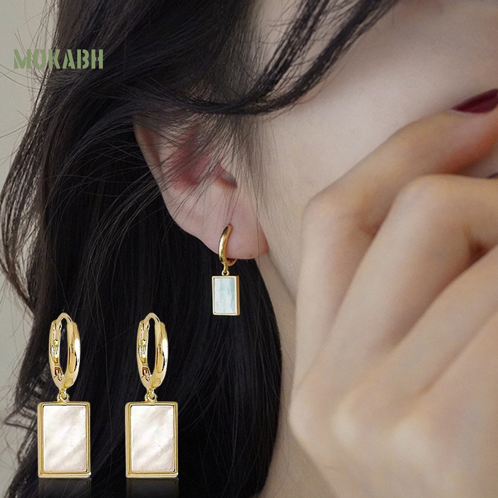 1 Đôi Bông Tai Treo Bằng Thép Không Gỉ Chống Dị Ứng Màu Sắc Tương Phản Thời Trang Dành Cho Nữ