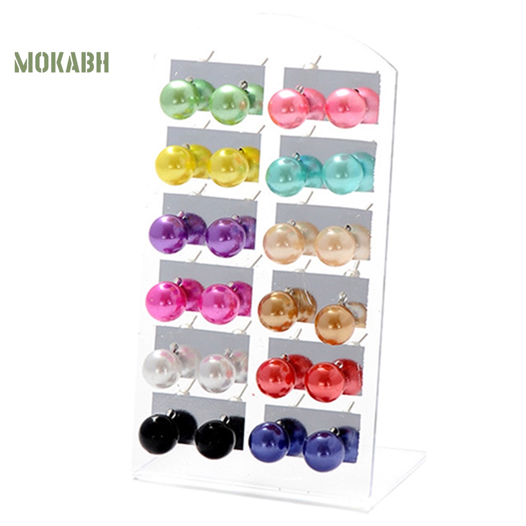 12 Đôi Bông Tai Ngọc Trai Giả Thời Trang Cho Nữ