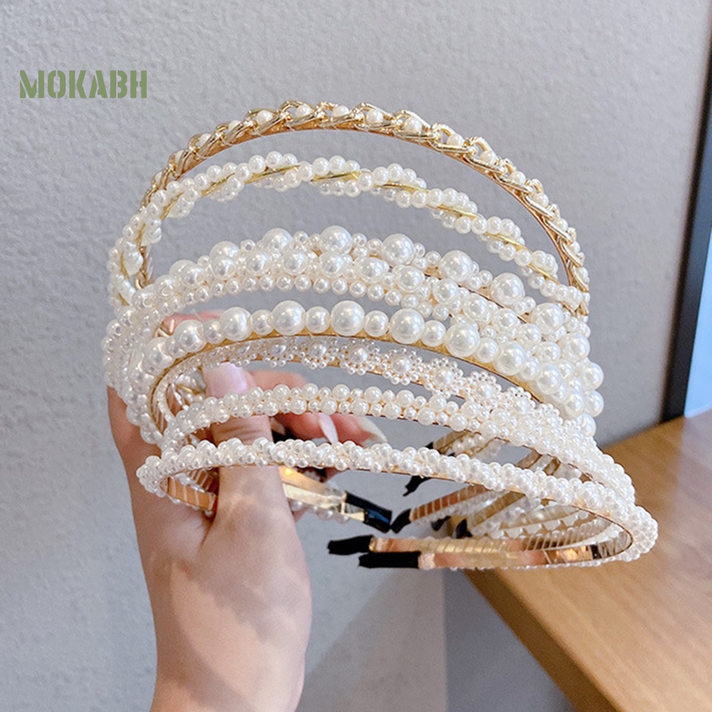 Băng Đô Cài Tóc Co Giãn Chống Trượt Trọng Lượng Nhẹ Màu Sắc Đơn Giản