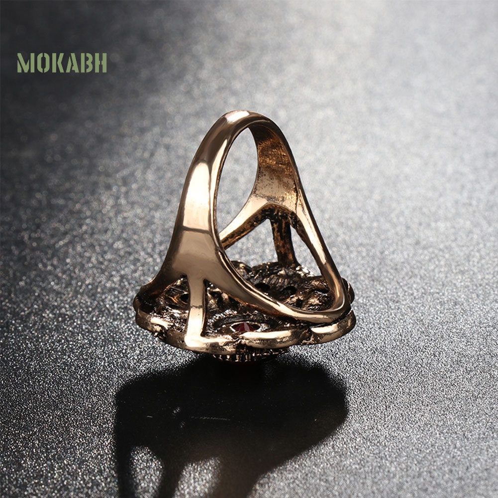 Nhẫn Hình Hoa Rỗng Đính Đá Phong Cách Vintage Cho Nữ