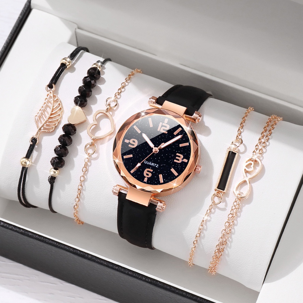 Đồng Hồ Nữ Dây Da Mặt Trái Tim Thời Trang