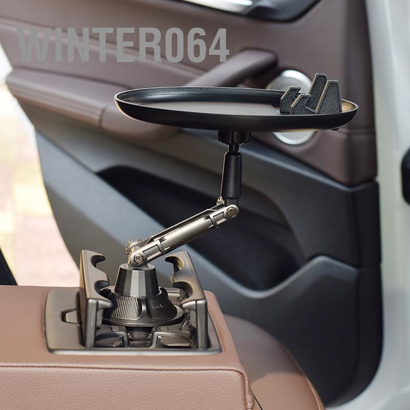 Winter064 Xe Khay Đựng Cốc Có Thể Điều Chỉnh Với Khe Cắm Điện Thoại Đen Di Động Mạnh Mẽ Tự Chuyến Đi Đường Bộ Phụ Kiện