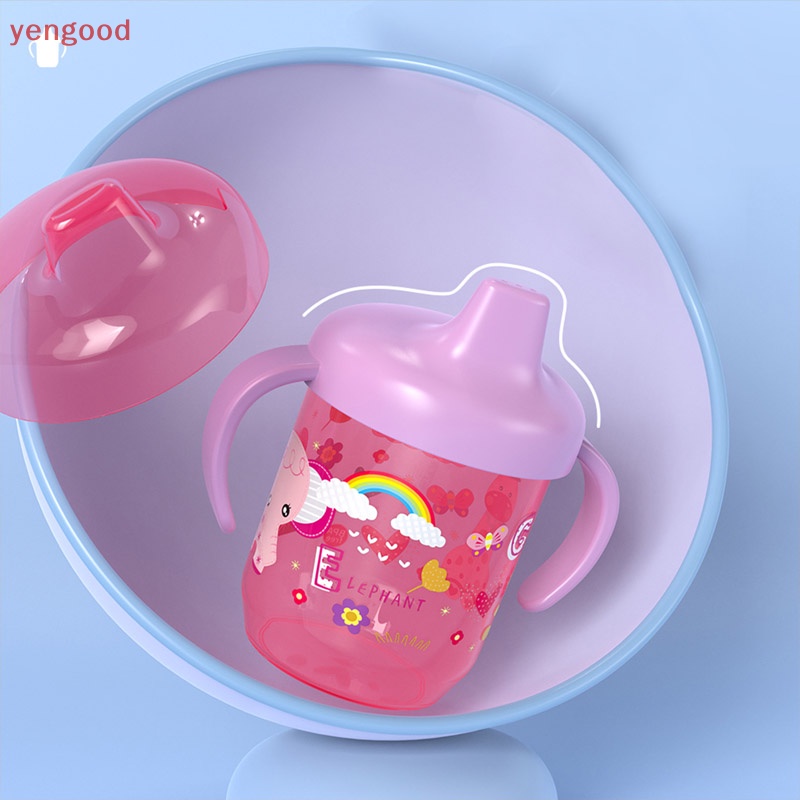 Cốc Uống Nước Có Nắp Lật Và Tay Cầm Chống Tràn Dành Cho Bé Sơ Sinh