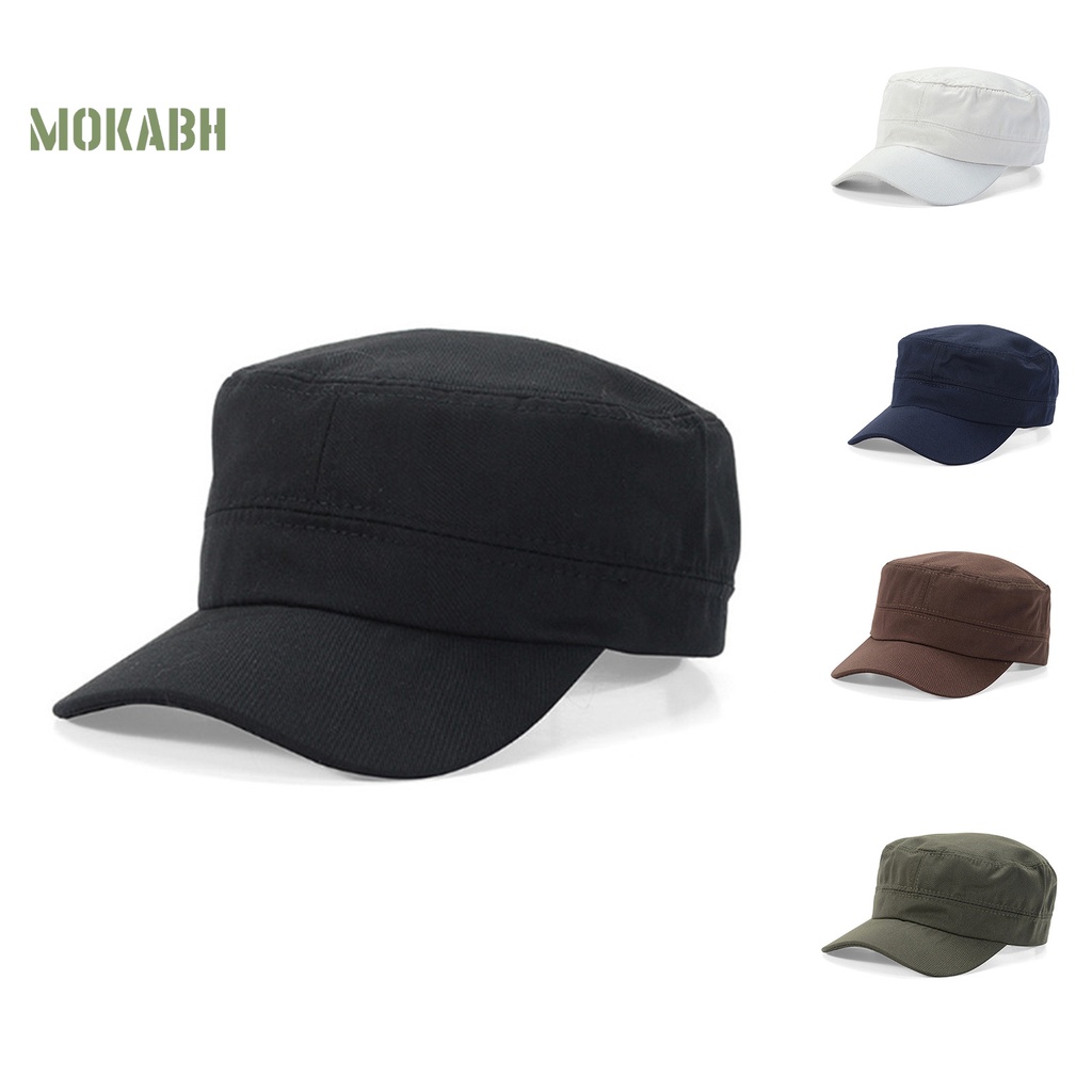 [Mok Abh] Mũ Lưỡi Trai Màu Trơn Thoáng Khí Thời Trang Mùa Hè Cho Nam Và Nữ