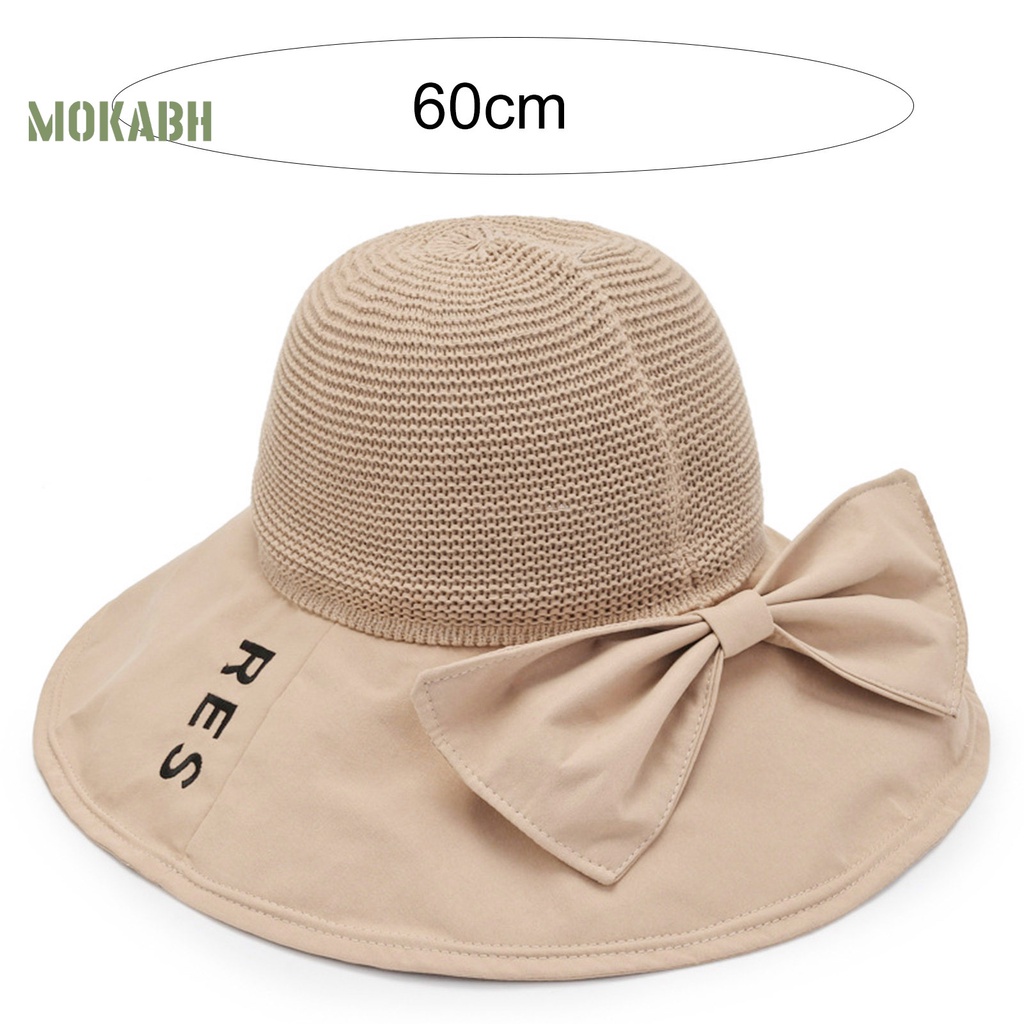[Mok Abh] Mũ Rộng Vành Mềm Mại Thoáng Khí Tiết Kiệm Không Gian Có Thể Giặt Được Dành Cho Nữ