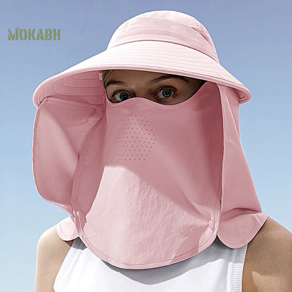 Nón Rộng Vành Chống Tia UV Màu Sắc Đơn Giản Có Thể Tháo Rời Tiện Dụng